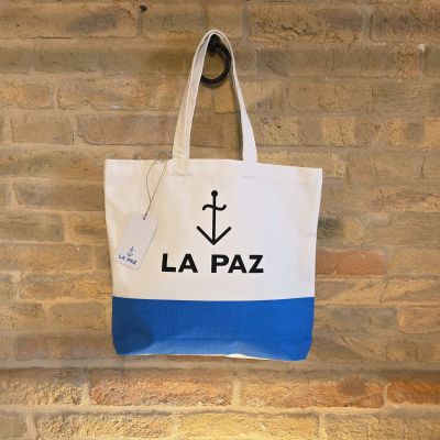 La Paz Tote Bag Ecru-Blue